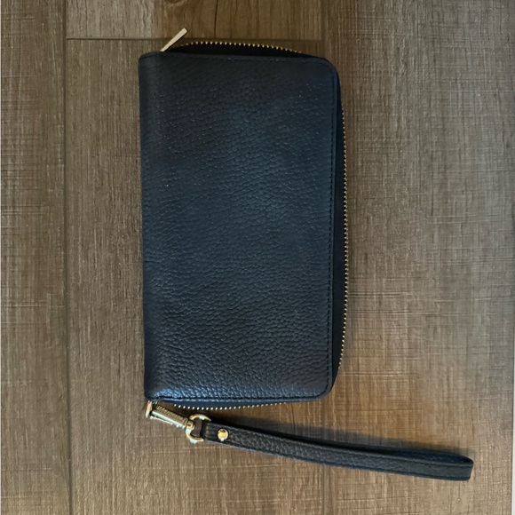 Michael Kors Black Wristlet Wallet with Gold Accents - Picture 2 of 3